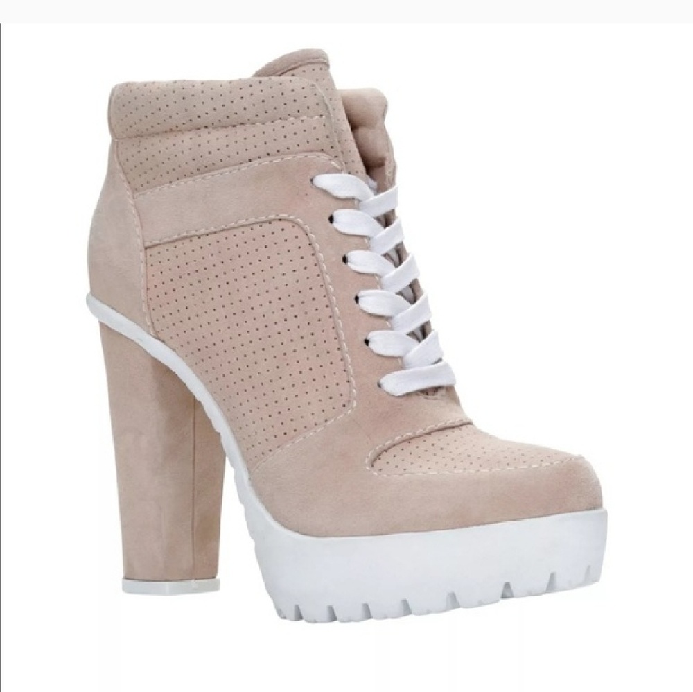 Aldo Nemyra platform sneaker boots heel size 7